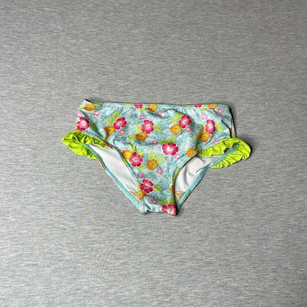 Nick Jr. Girl's Vintage Floral Print Side Ruffles Bikini Bottom